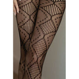 Midnight Allure Fishnet Tights Black