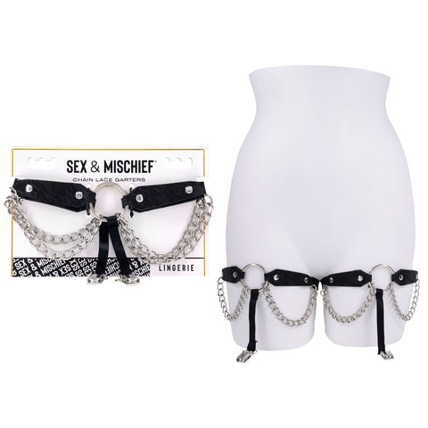 Sex & Mischief Chain Lace Garters