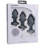 Silicone Anal Trainer Set 3 Pc Grey