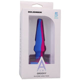 Groovy Silicone Anal Plug 5in Berry