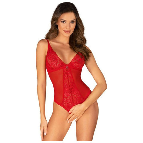 Chilisa Crotchless Teddy Red