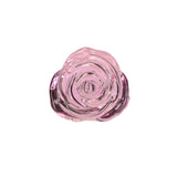 Pillow Talk Rosy Luxurious Glass Anal Plug w Clear Gem