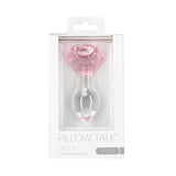 Pillow Talk Rosy Luxurious Glass Anal Plug w Clear Gem