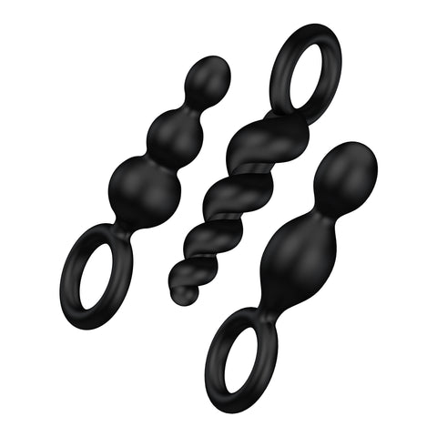 Satisfyer Plugs Booty Call 3 Pc Black