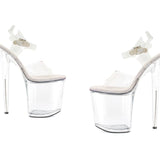 Clear Platform Sandal 8in