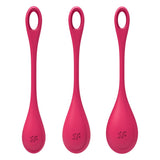 Satisfyer Yoni Power Balls 1 Red 3 Pc Set