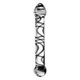 Sexus Glass Dildo Duo Black Swirl 20.5cm