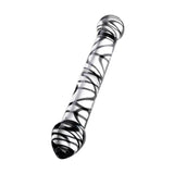 Sexus Glass Dildo Duo Black Swirl 20.5cm