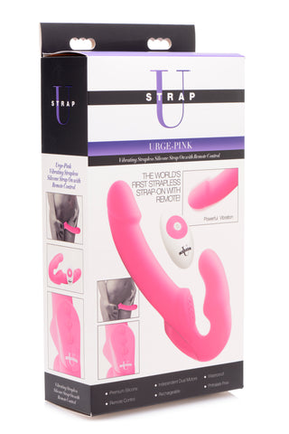 Urge Strapless Strap On With Remote Pink