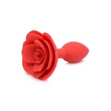 Booty Bloom Silicone Rose Plug Medium Red