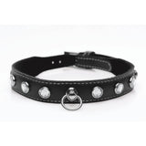 Bling Vixen Leather Choker w/ Clear Rhinestones