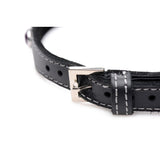 Bling Vixen Leather Choker w/ Clear Rhinestones