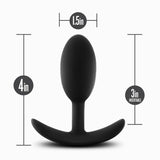 Anal Adventures Platinum Silicone Vibra Slim Plug Medium