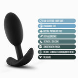 Anal Adventures Platinum Silicone Vibra Slim Plug Medium