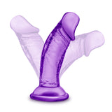 B Yours Sweet N Small  Dildo with Suction Cup 4in Purple