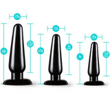 Anal Adventures 3Pc Basic Plug Kit Black