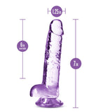 Naturally Yours 7" Crystaline Dildo Amethyst