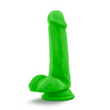 Neo Dual Density Cock With Balls 6 Inch Neon Green