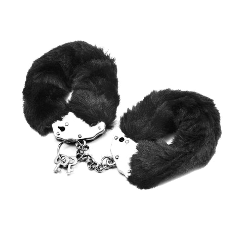 Fetish Pleasure Fluffy Hand Cuffs BLK