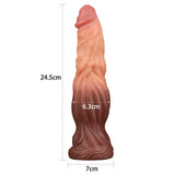 Dual layered Platinum Silicone Cock 9.5in