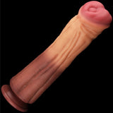 Dual layered Platinum Silicone Cock 12in