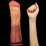 Dual layered Platinum Silicone Cock 12in