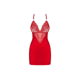 Lace Chemise and Thong 828 Red