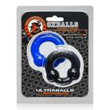 Ultraballs 2 Pack Cockring Black And Police Blue