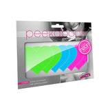 Neon Heart 3 Pk Pasties - Green/Blue/Pink