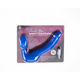 Strapless Strap On Vibrating Silicone S - Blue