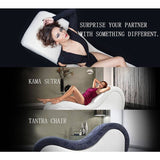 Kama Sutra Chaise Love Lounge Studded and Quilted 2 Tone Black/White